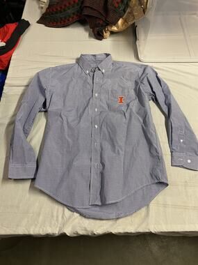 Campus Heritage Button Down Shirt Illinois Fighting Illini Solid University UI